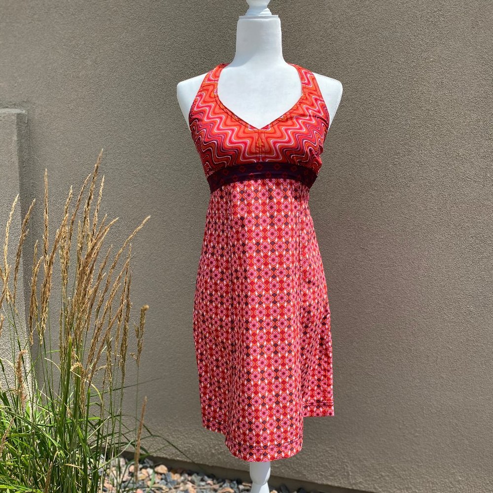 Athleta  Printed Pack Everywhere Halter Dress for-travel/beach/work, size 0